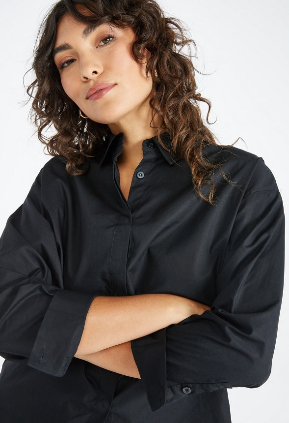 Oversized Boyfriend Shirt Black Caviar