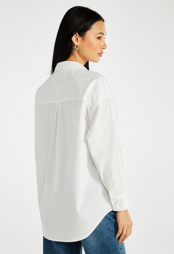 Oversized Boyfriend Shirt Bright White