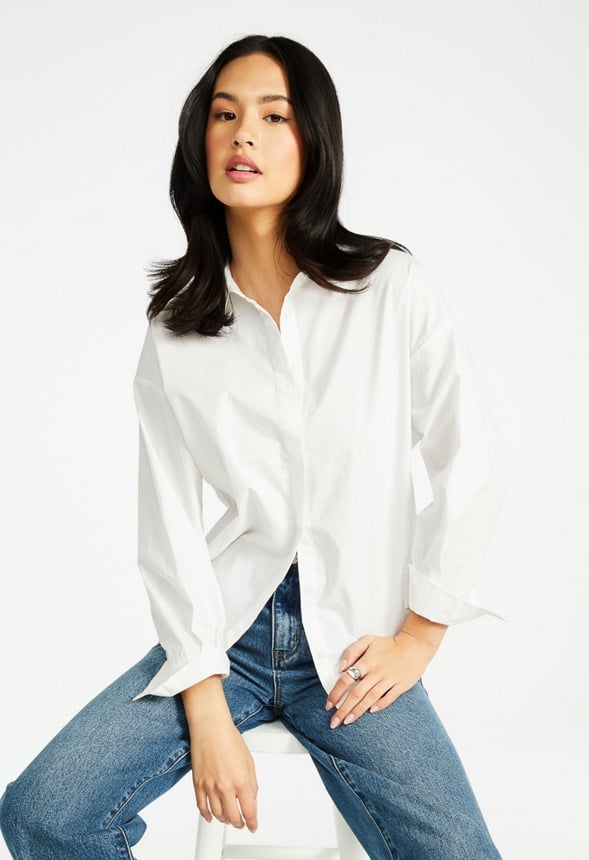 Oversized Boyfriend Shirt Bright White
