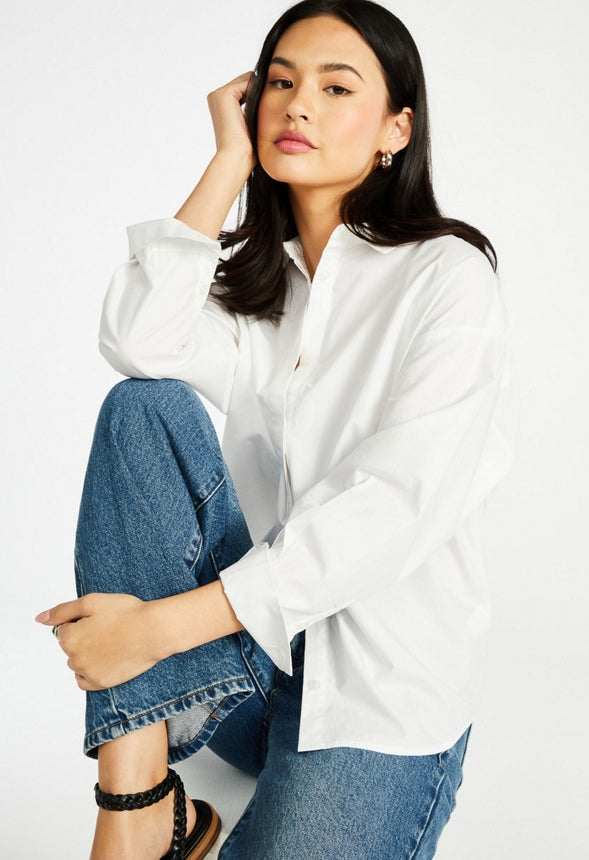 Oversized Boyfriend Shirt Bright White