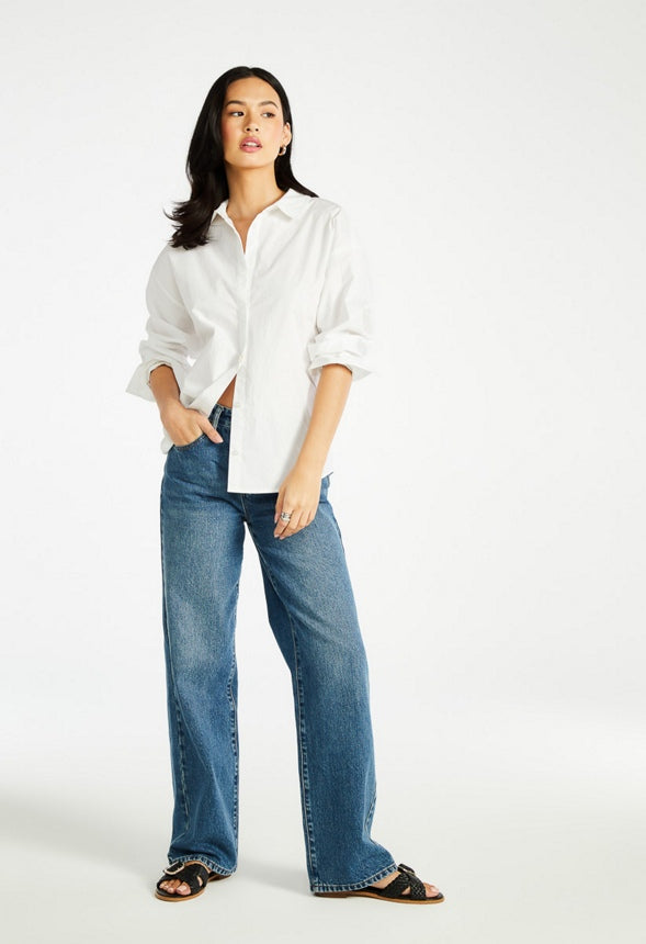 Oversized Boyfriend Shirt Bright White