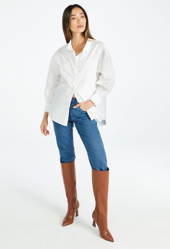 Oversized Boyfriend Shirt Bright White