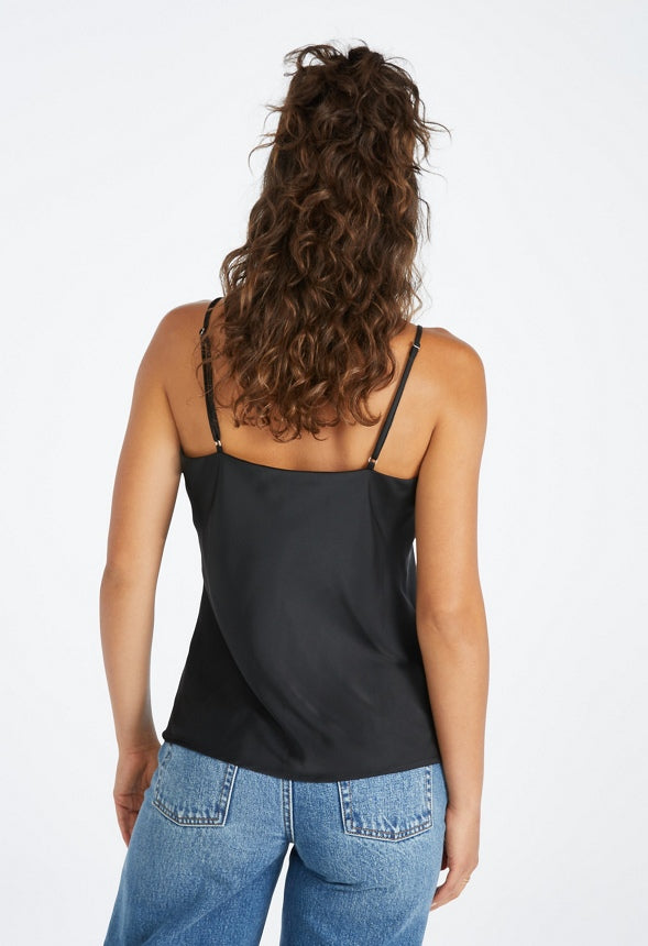 Lace Cami Top Black Caviar