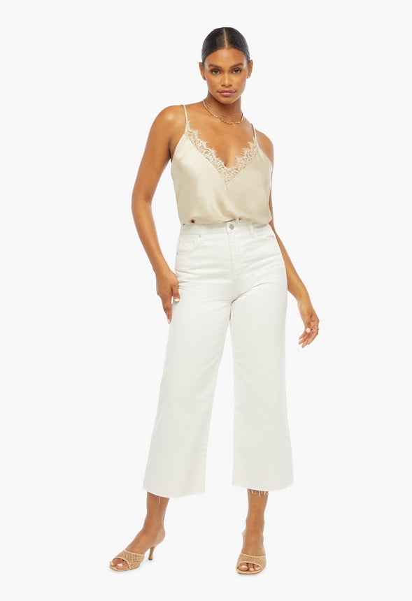 Lace Trim Cami Top Champagne