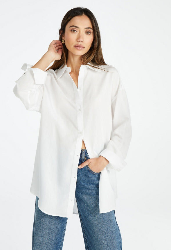 Oversized Boyfriend Shirt Bright White