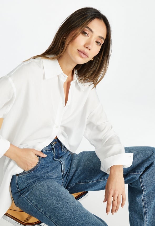 Oversized Boyfriend Shirt Bright White