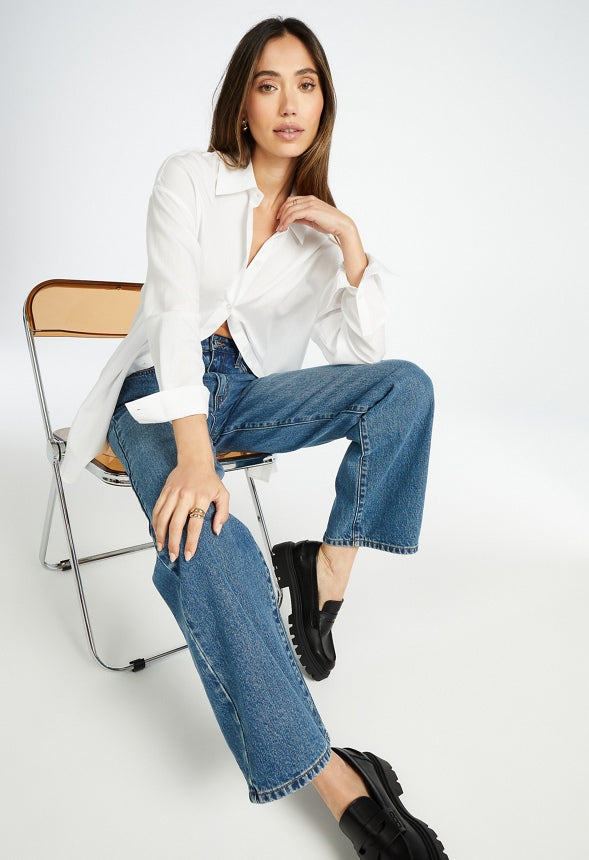 Oversized Boyfriend Shirt Bright White