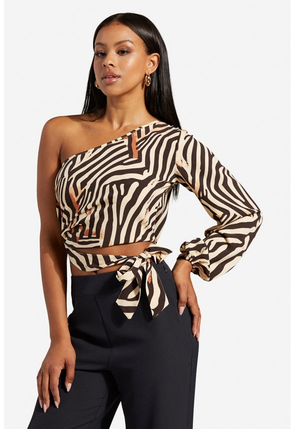 ONE SHOULDER TOP Animal
