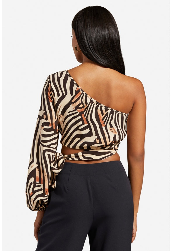 ONE SHOULDER TOP Animal