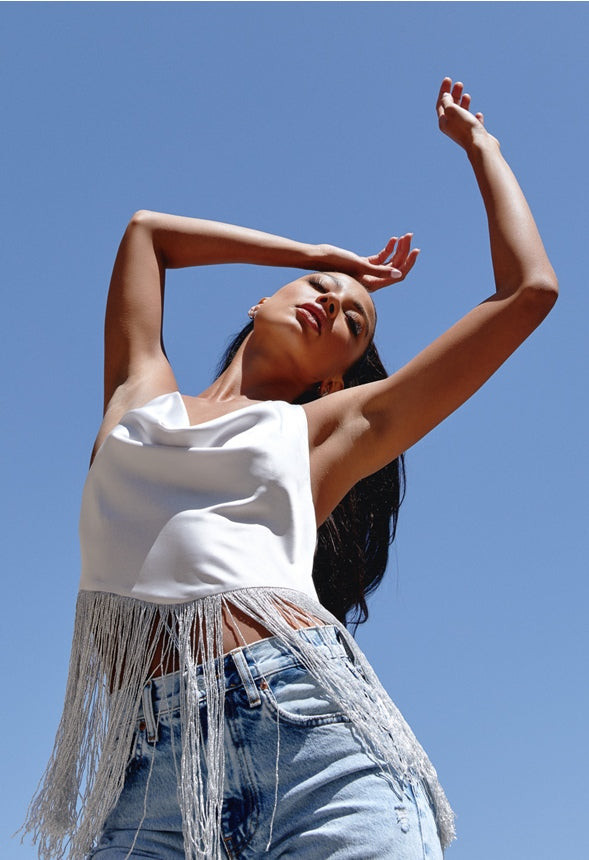 FRINGED TOP Silver