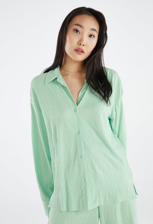 PLISSE SHIRT Hemlock Green