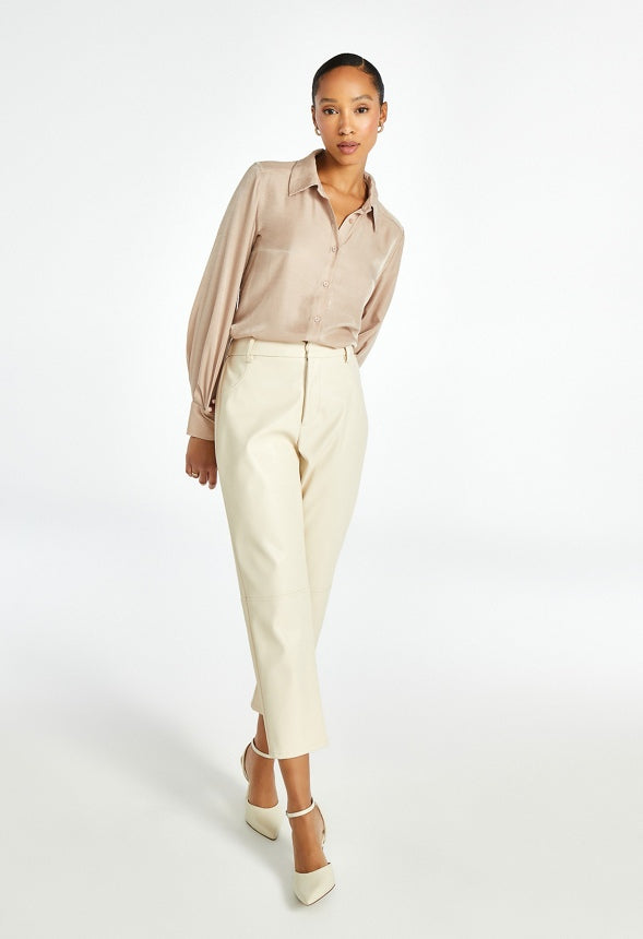 Femme Boyfriend Blouse Warm Taupe