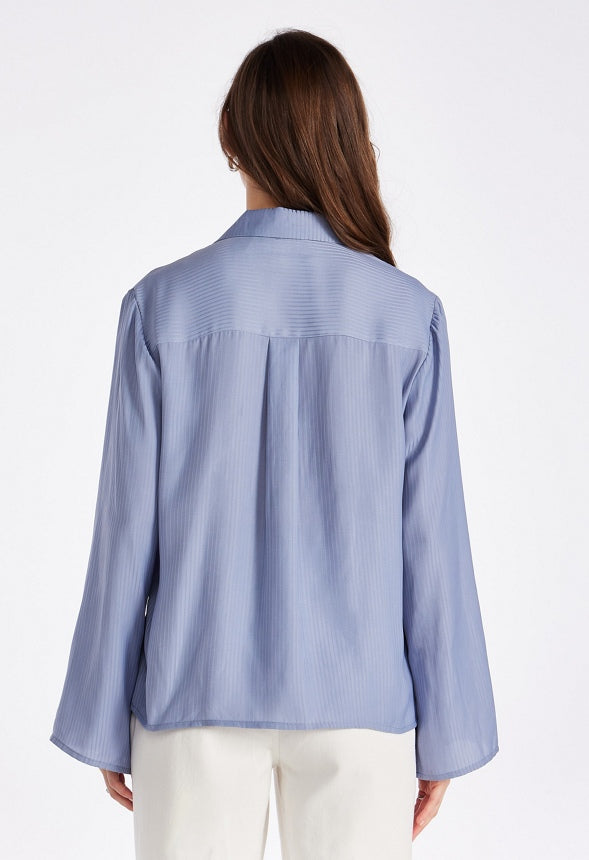 Silky Resort Shirt Blue Heron