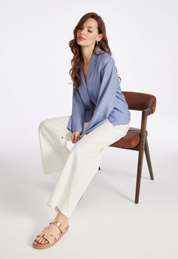 Silky Resort Shirt Blue Heron