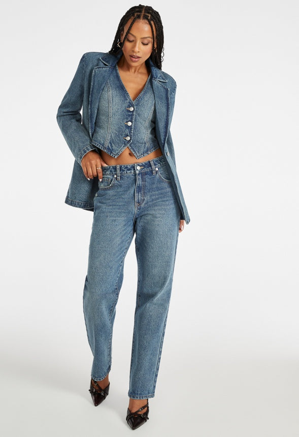 Tailored Denim Vest Effect