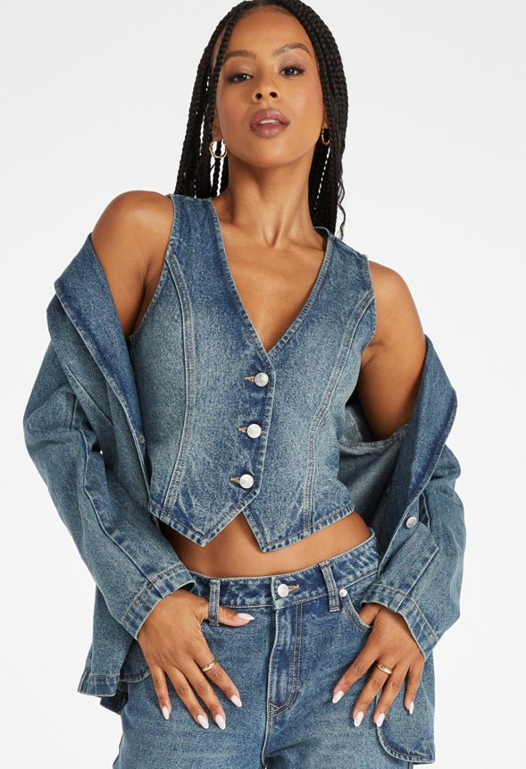 Tailored Denim Vest Effect