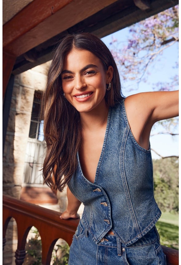 Tailored Denim Vest Effect