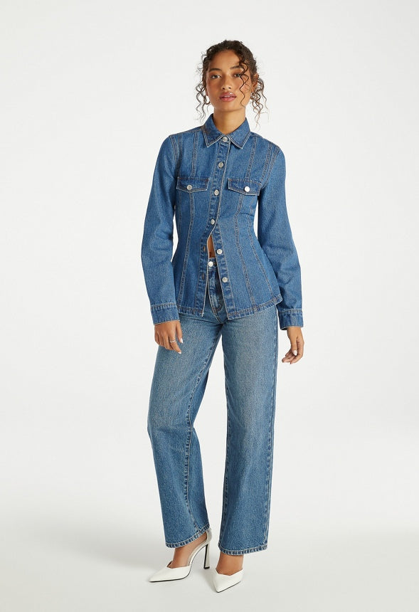 Denim Hourglass Shirt Faze