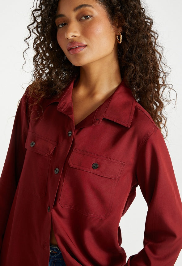 Utility Menswear Shirt Cabernet Red