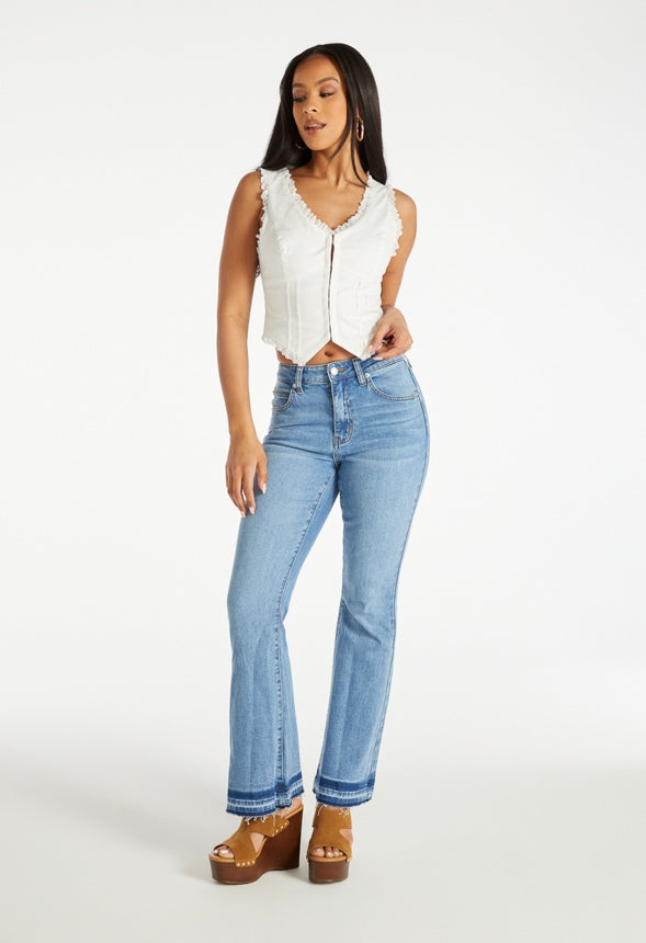 Cotton Corset Tank Bright White
