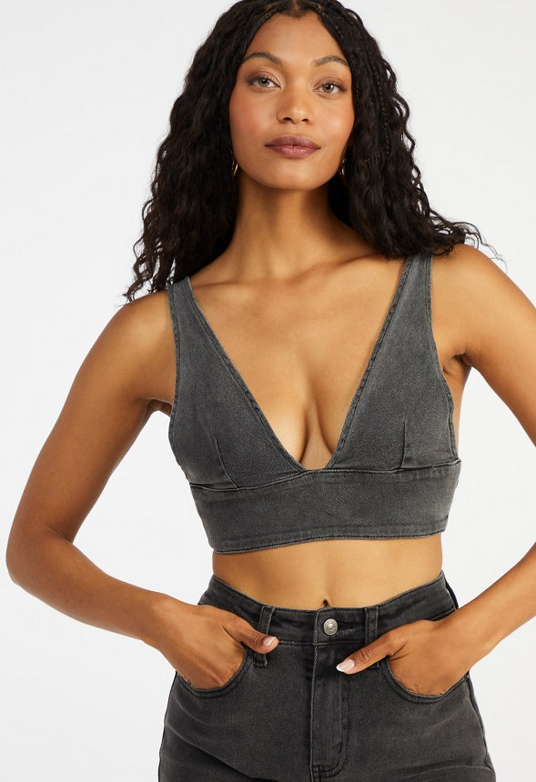 Denim Bralette Nikki Wash