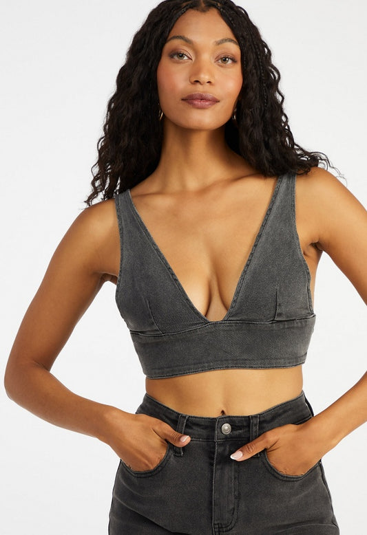 Denim Bralette Nikki Wash