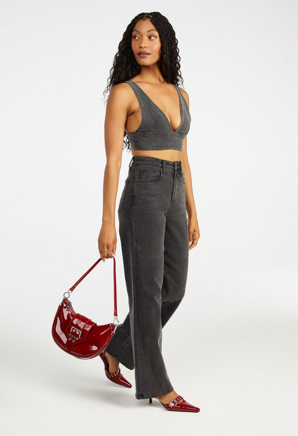 Denim Bralette Nikki Wash